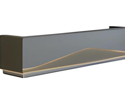 Moderná čierna a sivá recepčná stôl s LED osvetlením, luxusný minimalistický dizajn