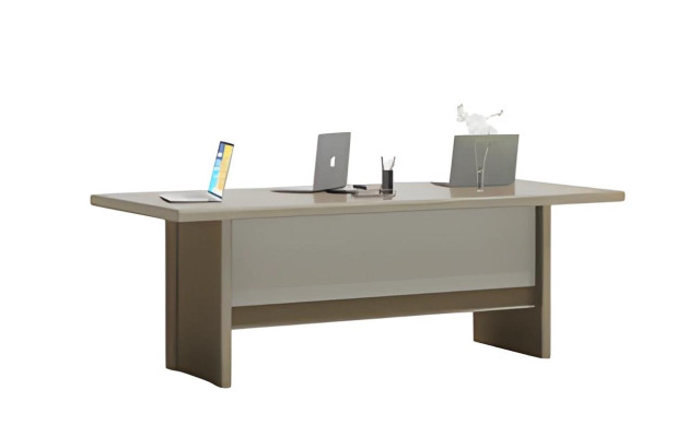 Elegantná sivá a béžová kávová stolík s veľkou pracovnou plochou