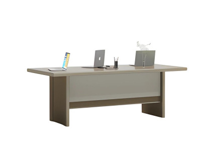 Elegantná sivá a béžová kávová stolík s veľkou pracovnou plochou