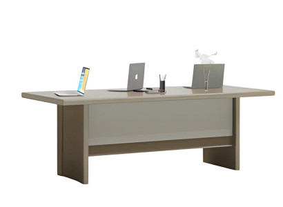 Elegantná sivá a béžová kávová stolík s veľkou pracovnou plochou