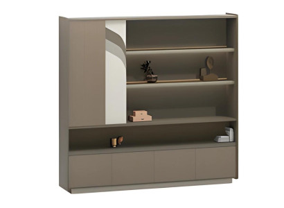 Moderný písací stôl s policami a zásuvkami