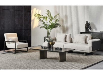 Elegantná čítacia lavica, 3 sedadlá a kreslo