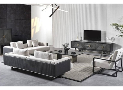 Moderná pohovka so stoli