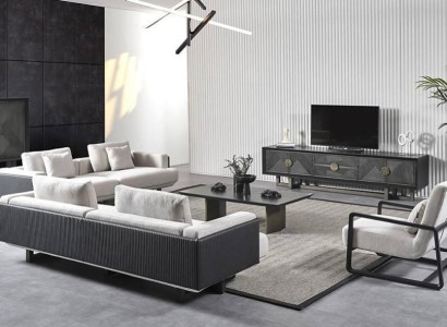 Moderná pohovka so stoli