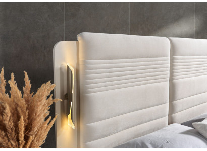 Elegantný kompletný set postele s poťahom a 3 nočnými skrinkami, 3-dielny set