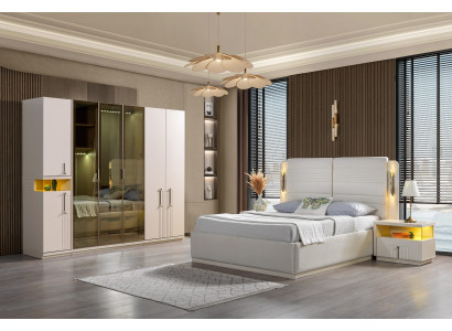 Posteľný set Koko posteľ, skriňa, nočná skrinka 4 diely.