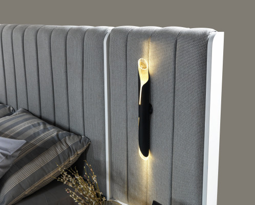 Kompletná spálňová súprava s posteľou a 2 modernými nočnými stolíkmi