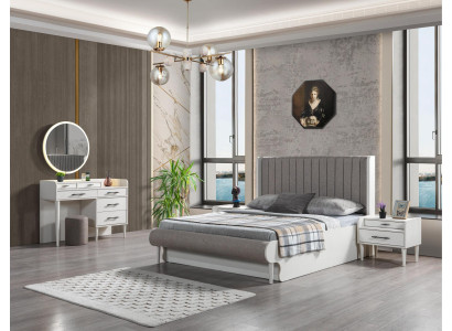 Kompletná posteľ s 5 kusmi do spálne. Posteľ, nočný stolík, skriňa