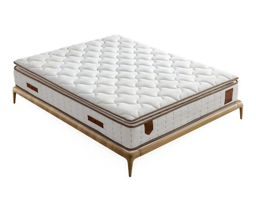 Elegantná biela posteľ s modernou matracou