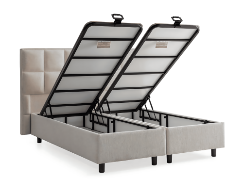 Elegantná posteľ s vankúšom z textílie