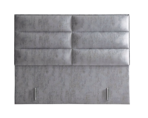 Posteľ v modernom sivom textile s matracom