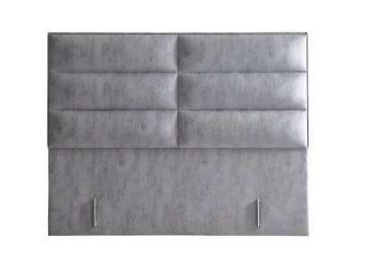 Posteľ v modernom sivom textile s matracom