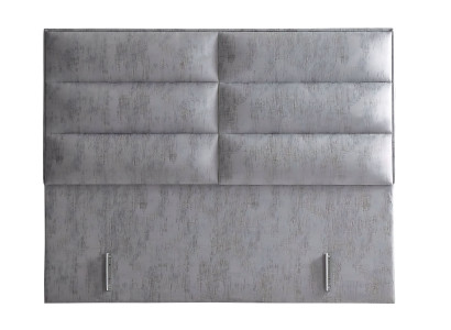 Posteľ v modernom sivom textile s matracom