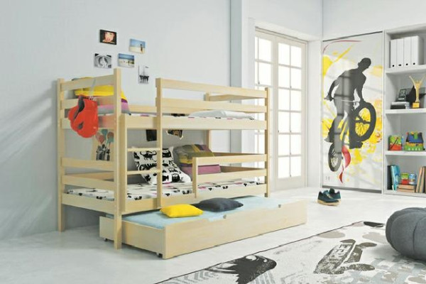 Dvojlôžková posteľ, vysoká posteľ, dvojlôžková posteľ, postele z masívneho dreva