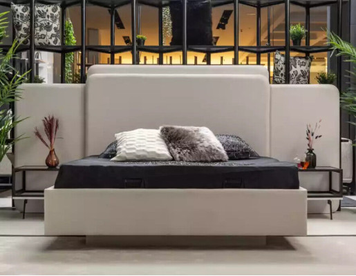 Schlafzimmer Bett 2x Nachttische Luxus Kommode Set Design Möbel 5tlg