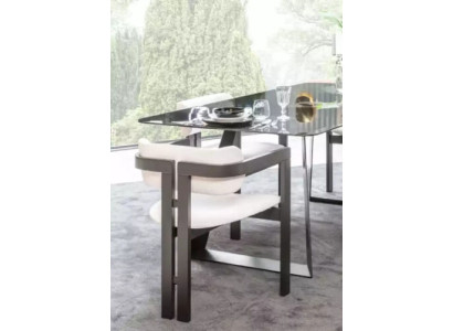 Esszimmerstuhl Stuhl Lehnstuhl Design Esstisch Sitz Holz Luxus Weiß