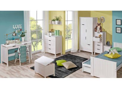 Kleiderschrank Schrank Holz Kiefer Weiß Kleiderschränke Regal Mehrzweck