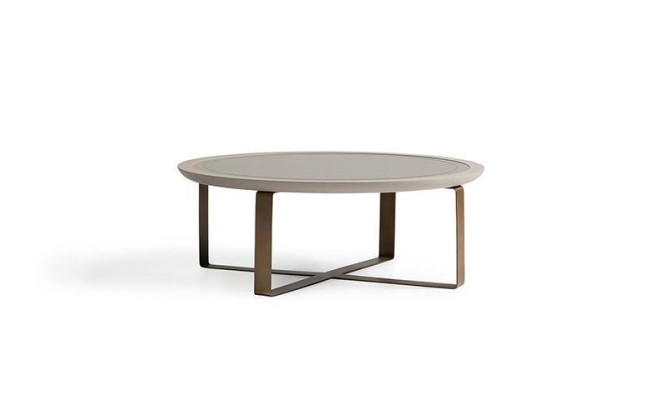 Couchtisch Modern Beistelltisch Kaffeetisch Sofatisch Beige Metall