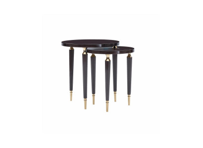 Gruppe Beistelltische Couchtische Kaffeetische Tische Set 2tlg Schwarz