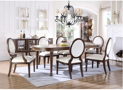 Set Esszimmertisch Esstisch 4х Stüehle 2x Stühle-mit-Armlehnen Essgruppe