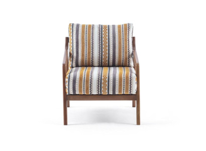  Wohnzimmer Lounge Designer Modern 1-Sitzer Sofa Stoffsofa mit Kissen