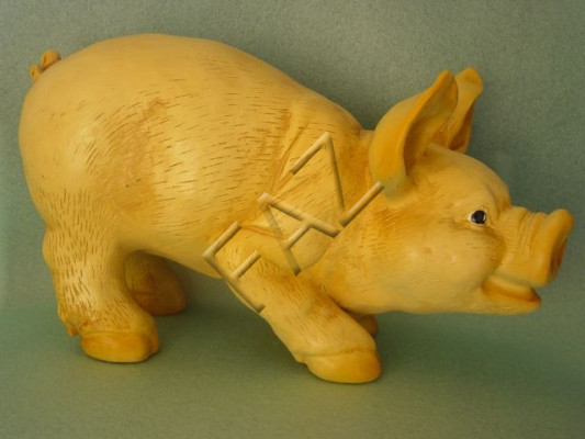 Design Schwein Figur Garten Statue Skulptur Figuren Skulpturen Dekoration Neu