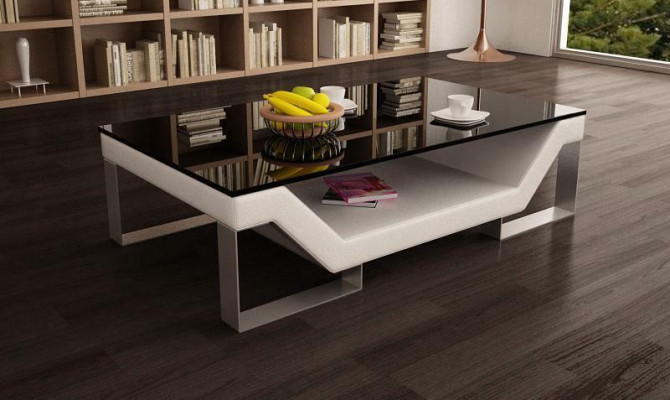 Sofatisch Glas Design Tisch Wonzimmer Leder Couch Beistell Sofa Kaffee