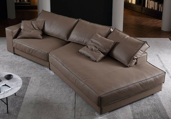 Moderne Sofas Ledersofa Couch Sofa Ecke Design Eck Ecksofa L-form