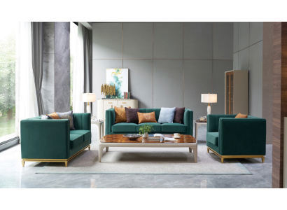 Sofagarnitur 3+2+1 Relax Sitzer Set Design Sofas Polster Couchen Leder
