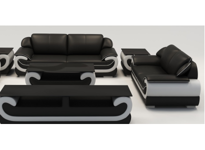 Ledersofa Couch Wohnlandschaft 3+2 Sitzer Design Modern Sofa 0615