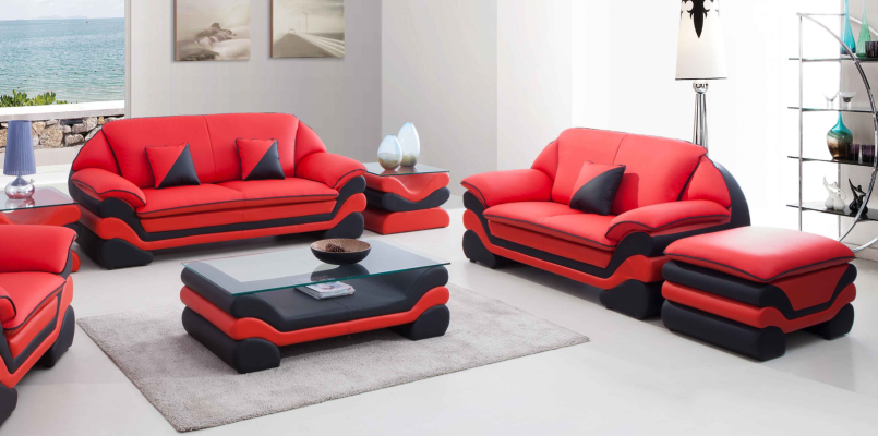 Ledersofa Couch Wohnlandschaft 3+2 Sitzer Design Sofa Klassische Garnitur