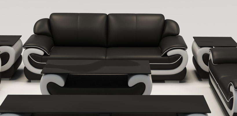 Ledersofa Couch Wohnlandschaft 3 Sitzer Design Modern Sofa Couchen