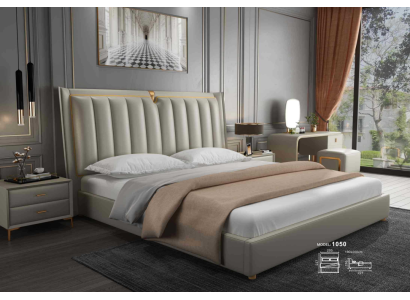 Luxus Bett Polsterbett Leder Schlafzimmer Betten 180x200cm Doppelbett