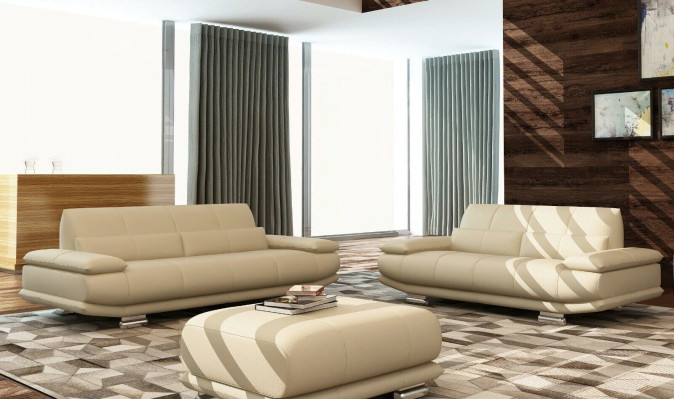 Leder Sofa Couch Polster Komplett Garnitur 3+2+1 Sofas Couchen Sitz