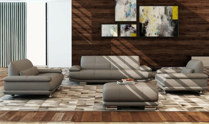 Leder Sofa Couch Polster Komplett Garnitur 3+2+1 Sofas Couchen Sitz
