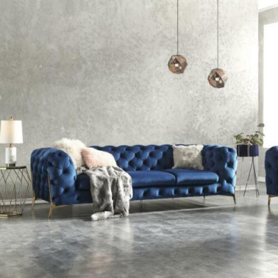 Chesterfield Samt Couch Sofa Polster Sofagarnitur Garnituren XXL Big Couch