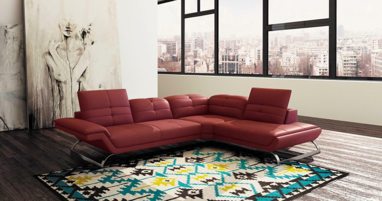 Multifunktion Couch Ecksofa Medien TV Sofa Couch Ledersofa Wohnlandschaft LForm