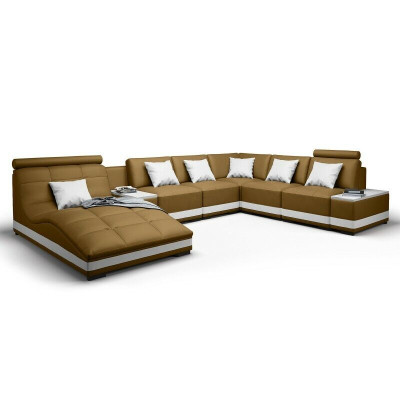 Designersofa Ecksofa Wohnlandschaft Rundsofa Ledersofa Couch Sofa UForm NiddaA