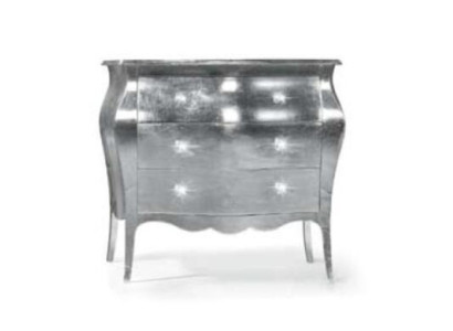 Kommode Schränke Kommoden Holz Luxus Möbel Schlafzimmer Klassische Silber Design