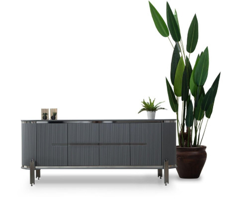 Esszimmer Set Luxus Esstisch Stuhl Gruppe Garnitur Holz Tisch Kommode Set 6tlg.