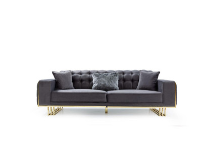 sofa Luxus Möbel Wohnzimmer Füße 240cm Couch Sofas Couchen 3 Sitzer