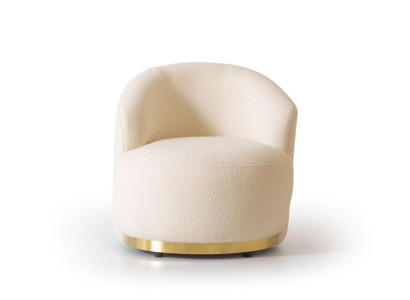 Sessel Modern Weiße Wohnzimmer Textil Luxus Design Lounge Club Einsitzer