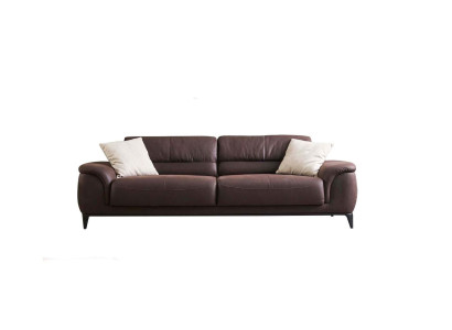 Polstersofa Dreisitzer Couch Sofa 3 Sitzer Braun Stoff Stoffsofa Sofas