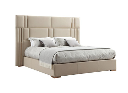 Luxus Schlafzimmer Bett Designer Möbel Doppelbett Weiß Textil Holz Neu