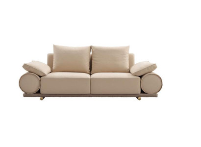 Modern Sofa 3 Sitzer Weiß farbe Designer Polstersofa in Wohnzimmer neu