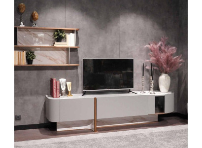 Wohnzimmer Set Luxus Wohnwand TV-Ständer Sideboard Neu Wandregal