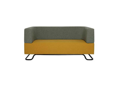 Zweifarbiger 2-Sitzer Hochwertiges Polster Designer Wonhnzimmer Couch