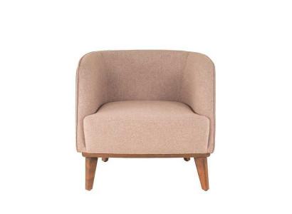 Beiger Sessel Polster Wohnzimmer Einsitzer Designer Lounge Relaxsessel