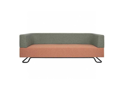 Zweifarbiges Sofa Grüner 3-Sotzer Polster Wohnzimmer Designer Couch