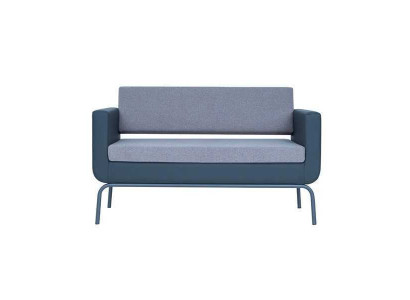 Graues Polster Sofa Designer 3-Sitzer Kunstleder 3-er Couch Modern Neu